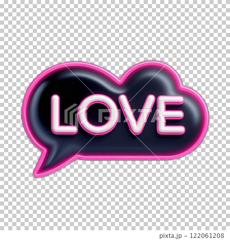 文字の入ったネオンカラーの吹き出し 文字の入ったネオンカラーの吹き出し 122061208