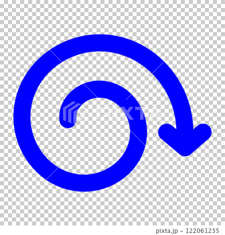 Illustration of a rotating spiral arrow 122061235