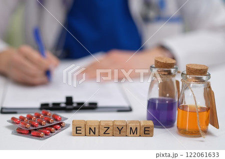 Research in the medical field focuses on enzymes and various medications available today 122061633