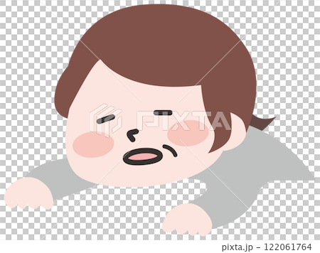 ぐったりしているシニア女性 ぐったりしているシニア女性 122061764