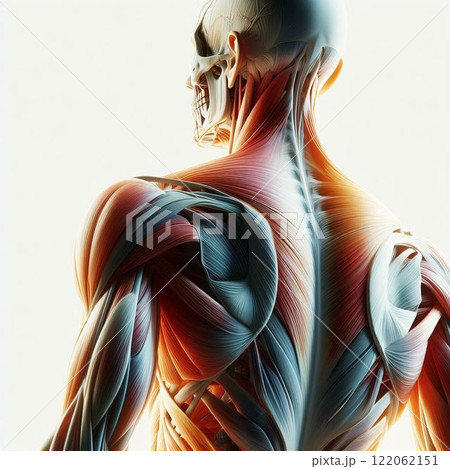 人体模型3D！男性の筋肉 122062151