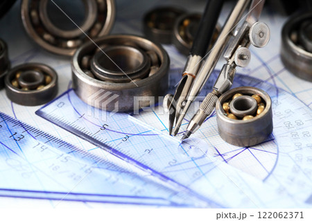 Ball Bearings And Drawing Tools Ball Bearings And Drawing Tools 122062371
