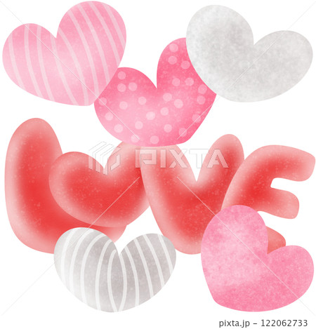 Sweet love font with heart for Valentine  122062733