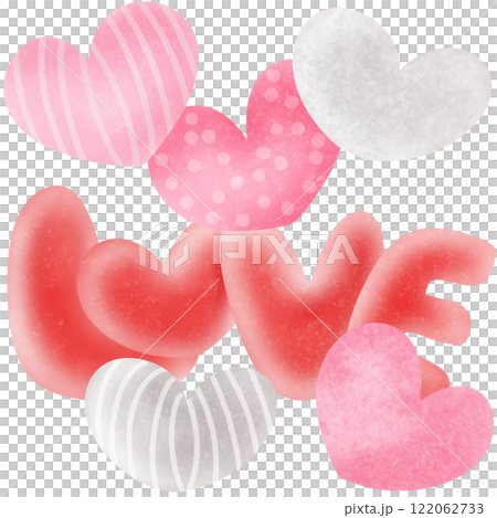 Sweet love font with heart for Valentine  122062733