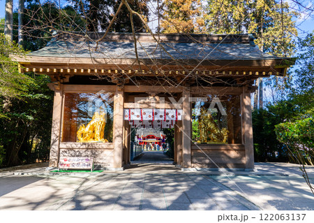 お正月の安住神社 御神門 栃木県高根沢町 お正月の安住神社 御神門 栃木県高根沢町 122063137