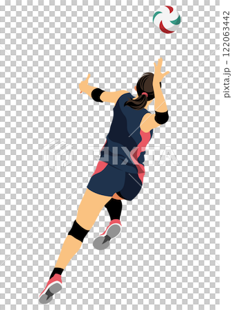 女子バレーボール選手 122063442