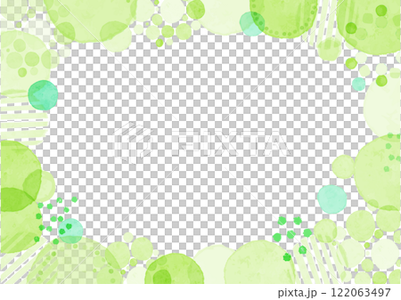 彩色 POP 水彩圓點圖案透明背景標題框複製空間 122063497