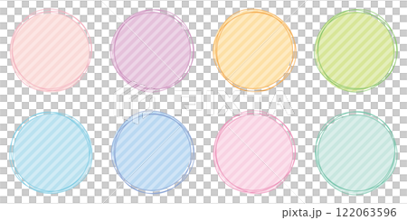 Abstract circle material set colorful stripes 122063596
