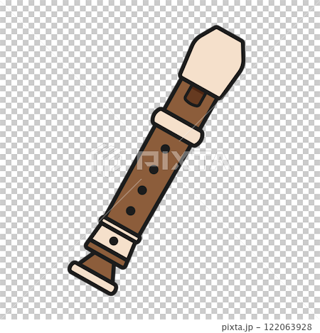 かわいいリコーダーのイラスト_線 かわいいリコーダーのイラスト_線 122063928