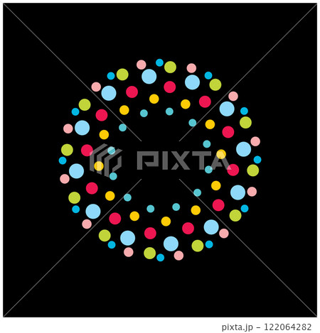 circular solid round logo vector 122064282