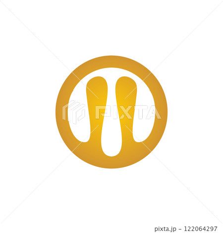 M logo rounded negative space 122064297