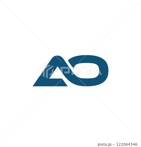 initial letter AO logo bold vector template 122064346