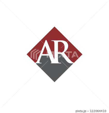 initial AR rhombus logo vector design 122064410