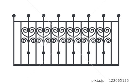 Balcony railing and fence fencing from stainless steel, iron. 122065136