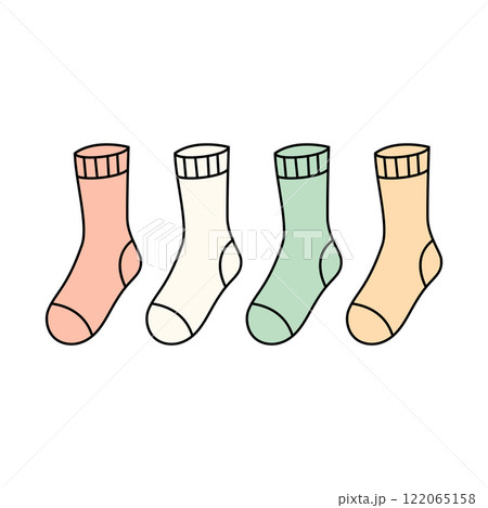 Socks for adults and children. Colorful rainbow socks. Man socks set. Socks for adults and children. Colorful rainbow socks. Man socks set. 122065158