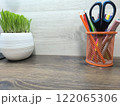 various items on the office desk . High-quality photo 122065306