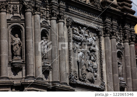 Detail of the old Basilica of Guadalupe known as Expiatory Temple of Christ the King in Mexico City. Detail of the old Basilica of Guadalupe known as Expiatory Temple of Christ the King in Mexico City. 122065346