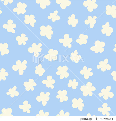 Decorative seamless vintage pattern in classic style with small flowers, ditsy. Silhouettes of flowers, Two-color ornament in pastel colors, wedding Decorative seamless vintage pattern in classic style with small flowers, ditsy. Silhouettes of flowers, Two-color ornament in pastel colors, wedding 122066084
