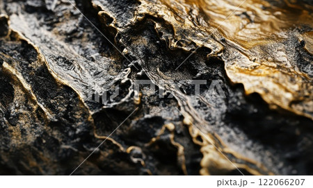 Abstract texture of dark and golden layers 122066207
