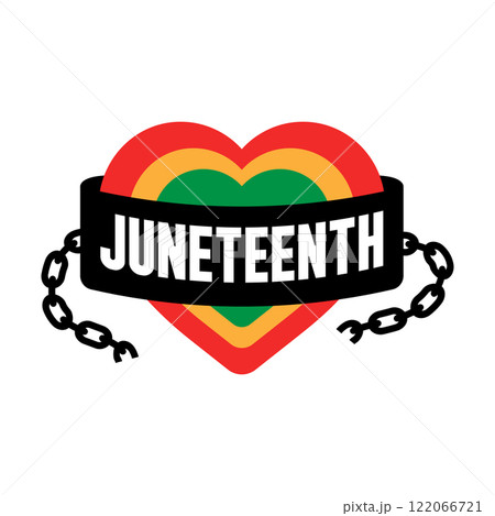 Juneteenth Broken Chains Cartoon Colored Clipart  Juneteenth Broken Chains Cartoon Colored Clipart  122066721