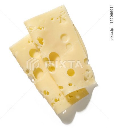 cheese slices on white background cheese slices on white background 122066914