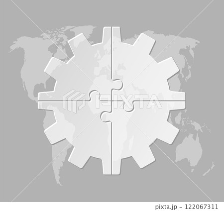 Diagram infographic for 4 steps, gear puzzle Diagram infographic for 4 steps, gear puzzle 122067311