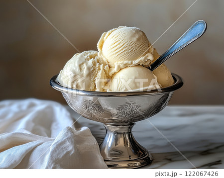 vintage bowl of ice cream 122067426