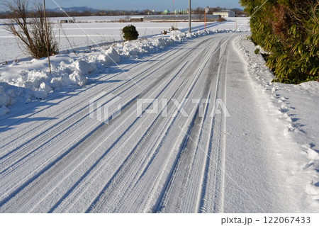 雪道のわだち 雪道のわだち 122067433
