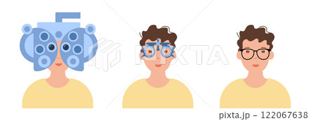 Choosing glasses in clinic 122067638