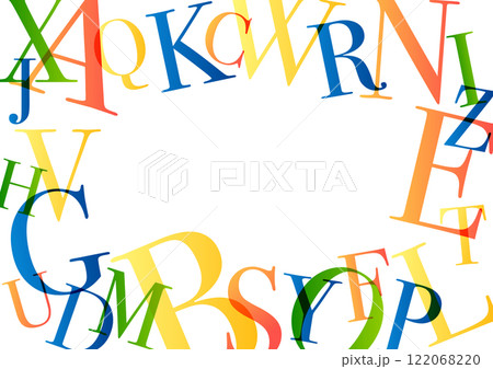 アルファベットの背景デザイン アルファベットの背景デザイン 122068220