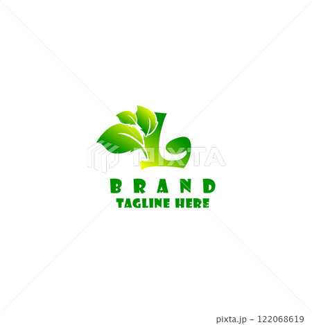 Letter L eco leaves logo icon design vector 122068619