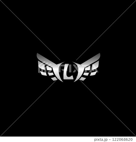 Letter L with wing. Template for logo 122068620