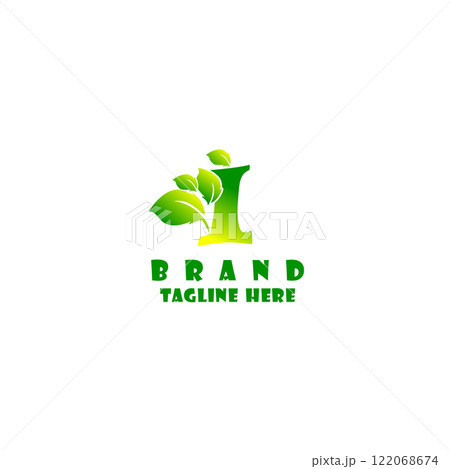 Initial letter L with leaf logo. Vector business brand nature logo design vector Initial letter L with leaf logo. Vector business brand nature logo design vector 122068674