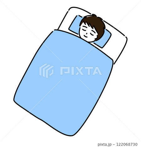 布団で眠る男の子 布団で眠る男の子 122068730