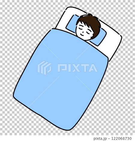 布団で眠る男の子 布団で眠る男の子 122068730