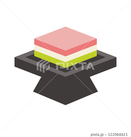 ひなまつり菱餅 ベクターイラスト ひなまつり菱餅 ベクターイラスト 122068821