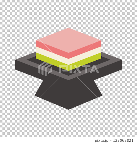 ひなまつり菱餅 ベクターイラスト ひなまつり菱餅 ベクターイラスト 122068821