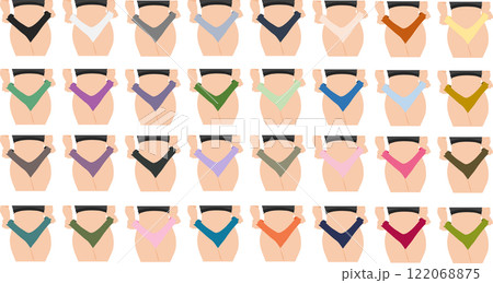レディース下着のイラストセット 122068875