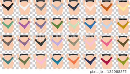 レディース下着のイラストセット 122068875