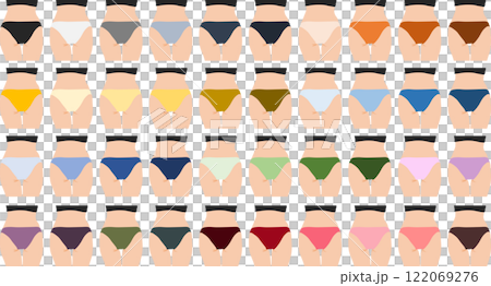 Women's underwear illustration set 122069276
