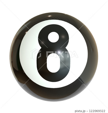 Eight Ball for Game or Hobby concept 3d rendering. 122069322