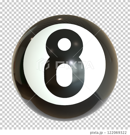 Eight Ball for Game or Hobby concept 3d rendering. 122069322