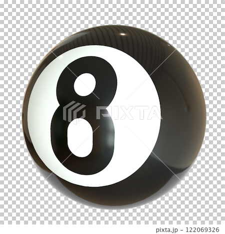 Eight Ball for Game or Hobby concept 3d rendering. 122069326