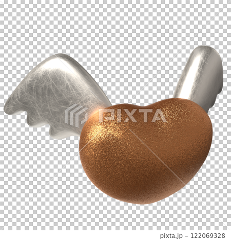 Heart wing for Love or Valentine concept 3d Rendering. Heart wing for Love or Valentine concept 3d Rendering. 122069328