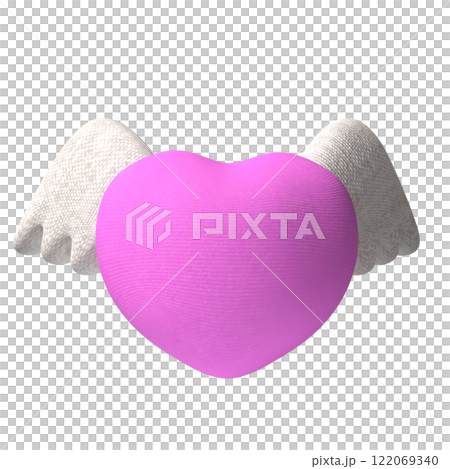 Heart wing for Love or Valentine concept 3d Rendering. Heart wing for Love or Valentine concept 3d Rendering. 122069340