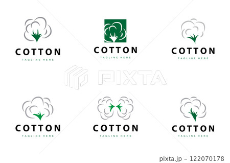 cotton logo design flower soft cotton organic plant textile material clothing illustration template bundle set collection cotton logo design flower soft cotton organic plant textile material clothing illustration template bundle set collection 122070178