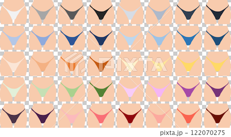 Women's underwear illustration set 122070275