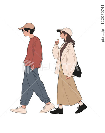 若い男女のイラスト 122070741
