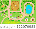 a simple map of the village 122070983