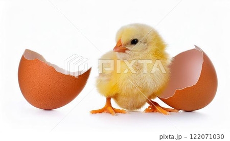 ヒヨコと卵の殻 122071030